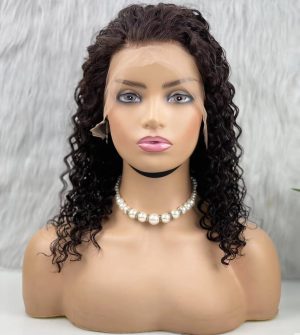 Gerçek Front Lace Tül Peruk - Afro Dalga - Doğal 50-55cm