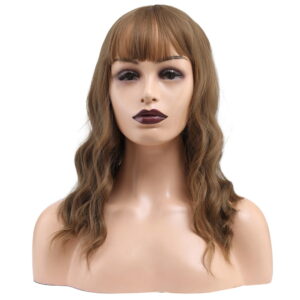 Dalgalı Kısa Perçemli Fiber Sentetik Peruk - Bebek Kumralı